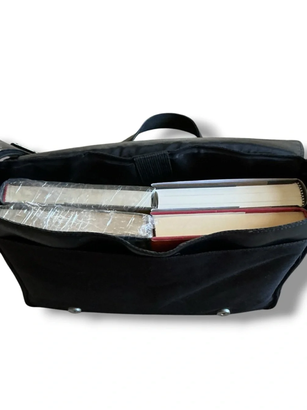 Jack Daniels Black Leather Messenger Satchel
